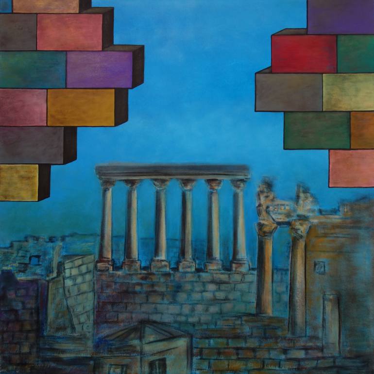 Original Conceptual Architecture Painting by Veronika Ban