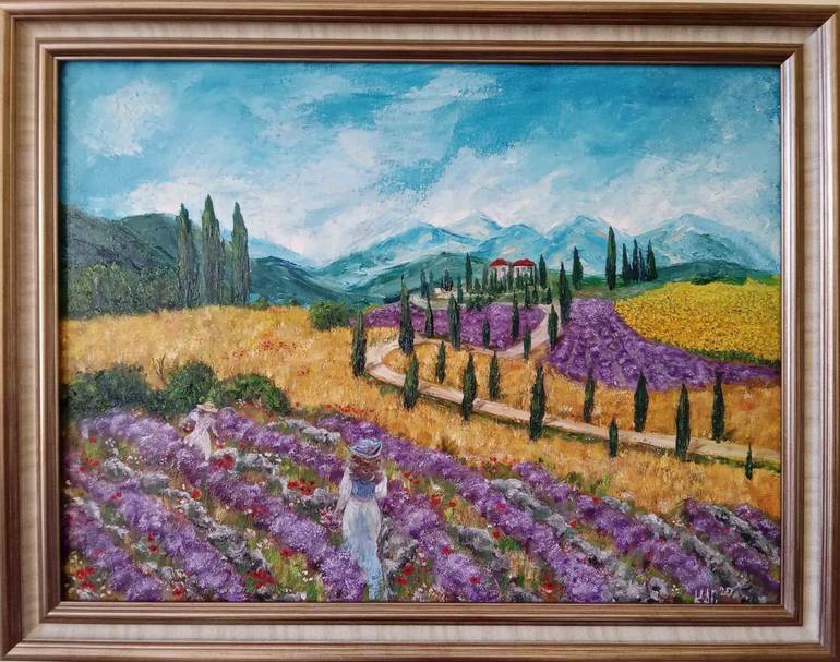 Original Landscape Painting by Krasimira Staleva | Impressionism Art on Canvas | The Colors of Tuscany
