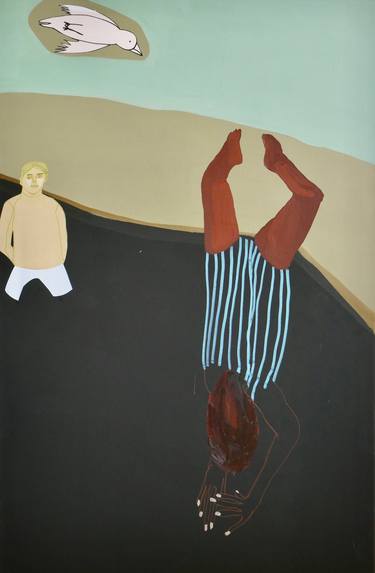 Print of Figurative Beach Paintings by Astrid Oudheusden