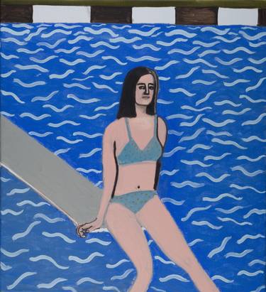 Original Figurative Beach Paintings by Astrid Oudheusden