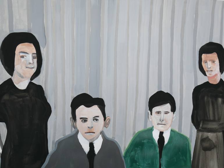 Original Figurative Family Drawing by Astrid Oudheusden