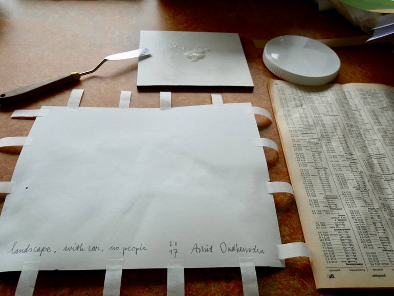 Original Figurative Landscape Drawing by Astrid Oudheusden