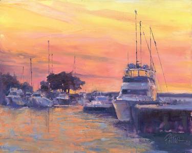 Print of Boat Paintings by Michael Pintar