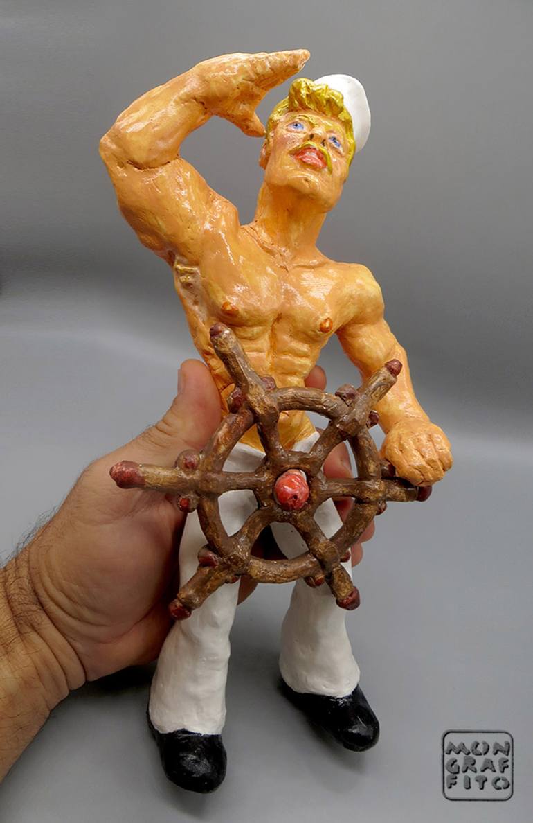 Original Figurative Men Sculpture by Mon Graffito