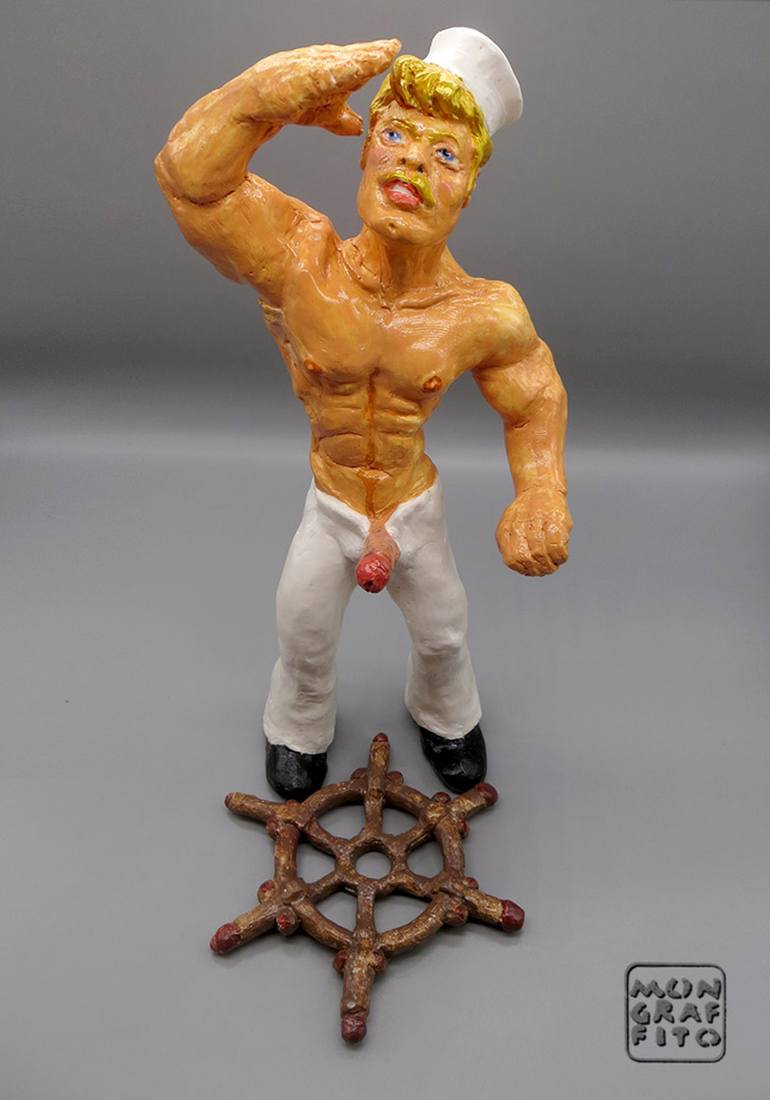 Original Figurative Men Sculpture by Mon Graffito