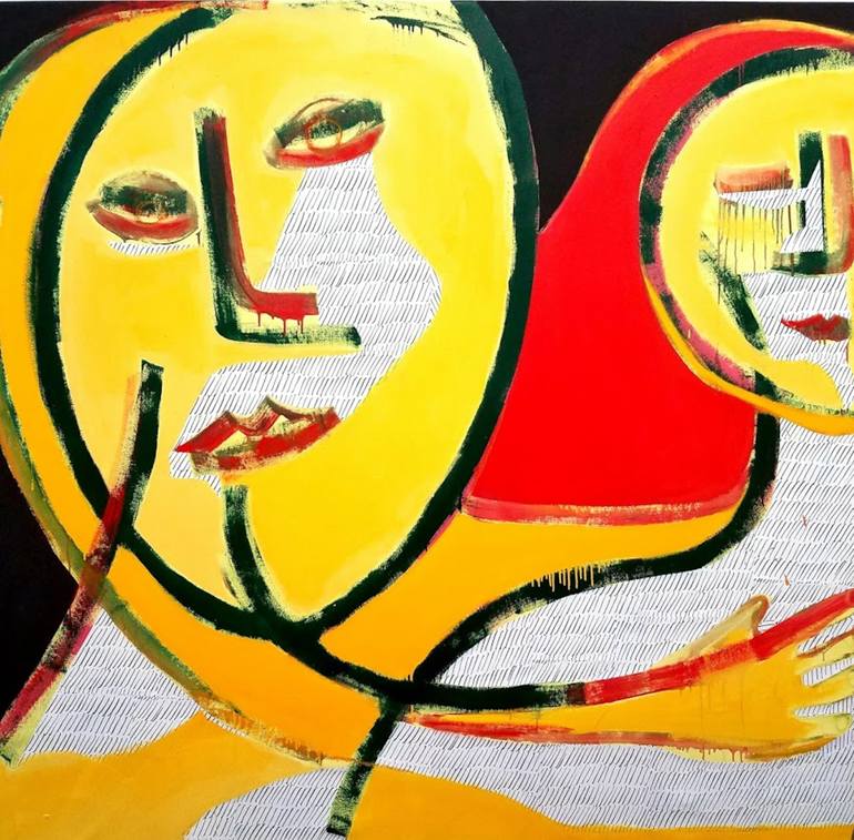 Original Abstract Painting by Sorin Bica | Abstract Expressionism Art on Canvas | wish you were here
