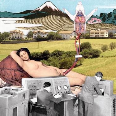 Print of Surrealism Pop Culture/Celebrity Collage by Juan de la Rica