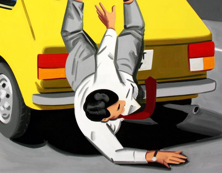 Original Figurative Car Painting by Juan De La Rica