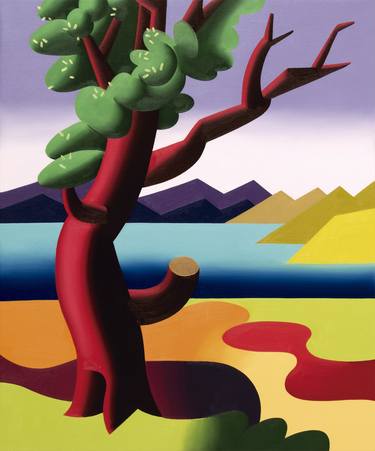 Landscape with a red tree thumb