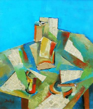 Original Cubism Abstract Paintings by Julian Tsvetanov