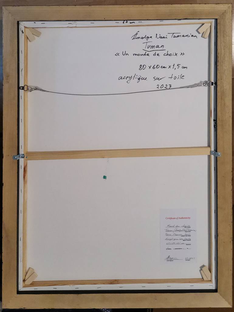 Original Art Deco Abstract Painting by Amalya  Nane Tumanian