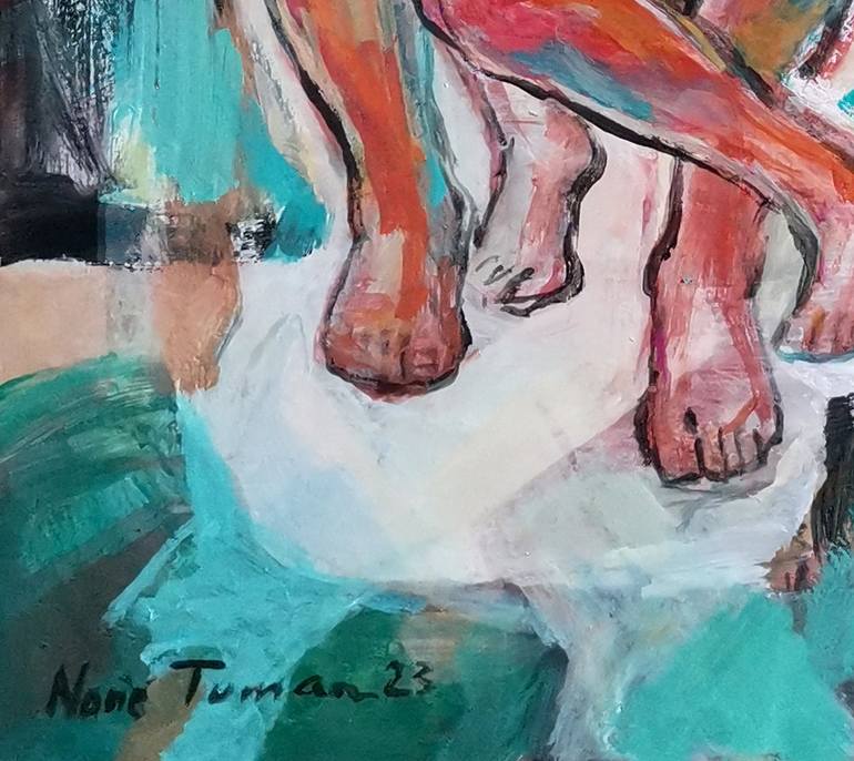 Original Abstract People Painting by Amalya  Nane Tumanian