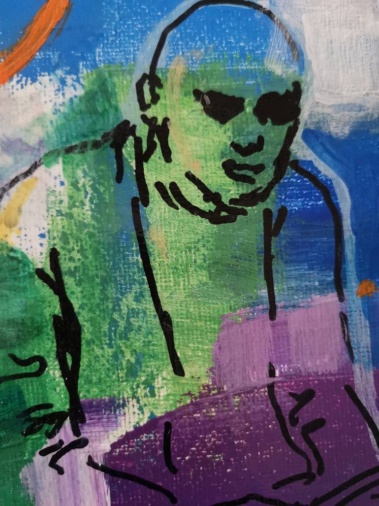 Original Color Field Painting People Painting by Amalya  Nane Tumanian