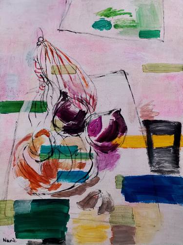 Print of Abstract Expressionism Still Life Paintings by Amalya  Nane Tumanian