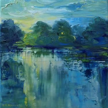 Original Expressionism Landscape Painting by Jagoda Kaczmarczyk-Hudzik