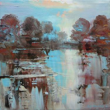 Original Modern Landscape Paintings by Jagoda Kaczmarczyk-Hudzik