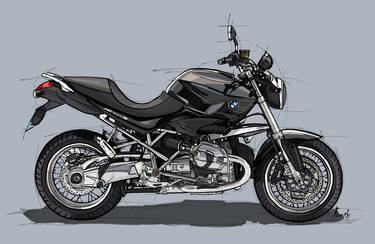 Print of Motorcycle Drawings by Pablo Franchi