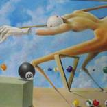 The pool player by Victor Quino