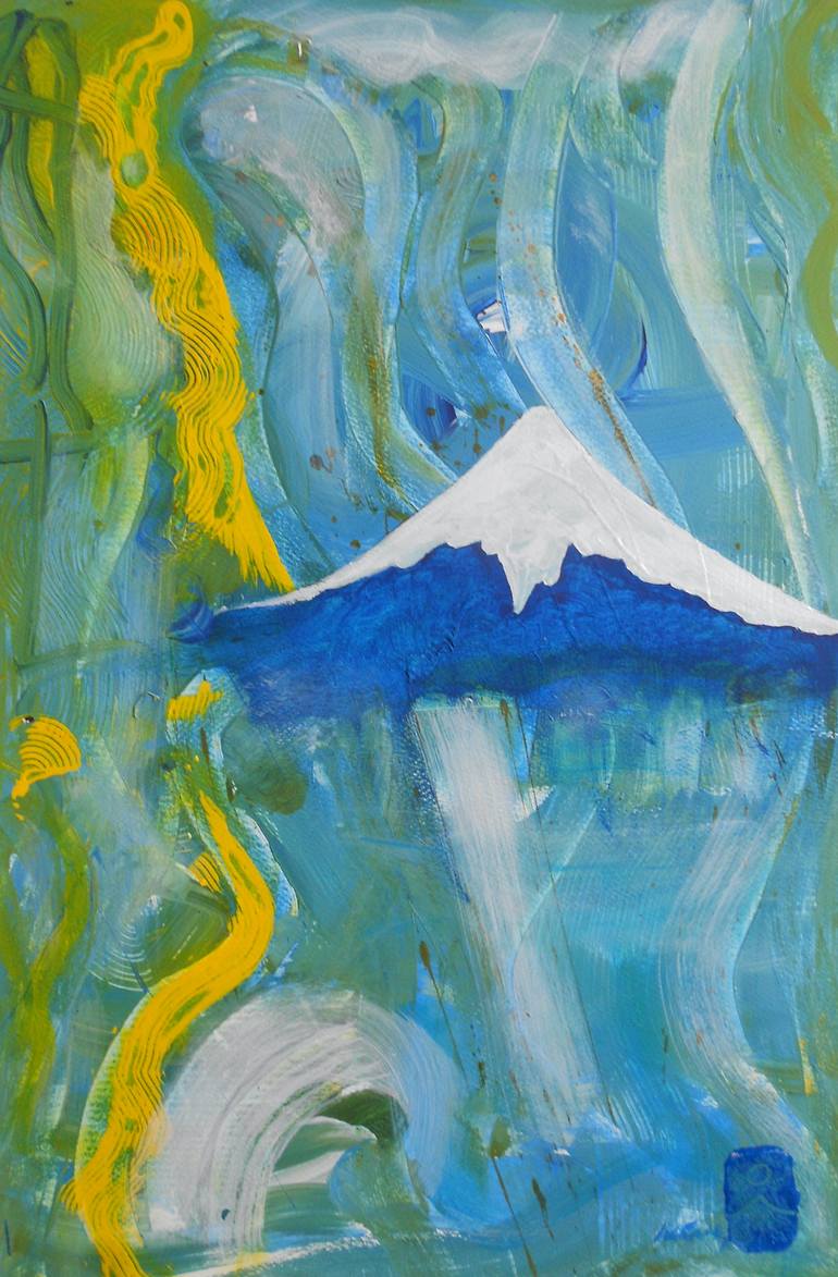 Original Famous Painting by Nartana Thomas Holzweiler  Surrealism Art on Paper  fuji