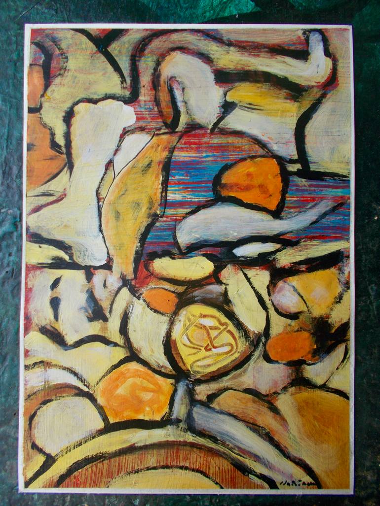 Original Abstract Expressionism Abstract Painting by Nartana Thomas Holzweiler