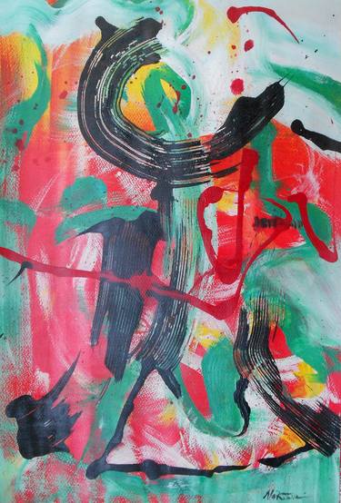 Original Expressionism Abstract Paintings by Nartana Thomas Holzweiler