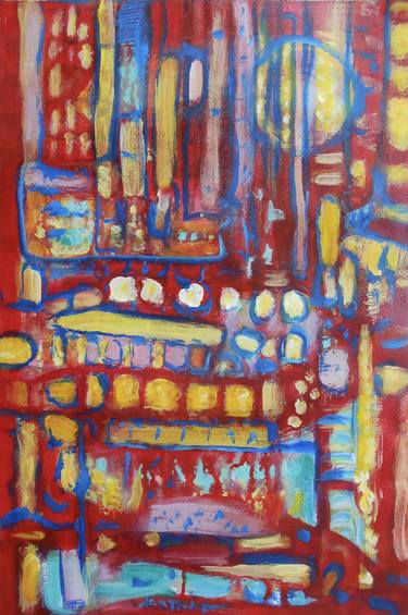 Print of Abstract Cities Paintings by Nartana Thomas Holzweiler