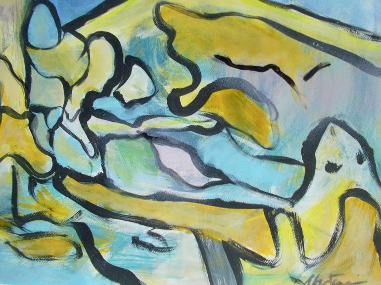 Original Abstract Expressionism Nature Painting by Nartana Thomas Holzweiler