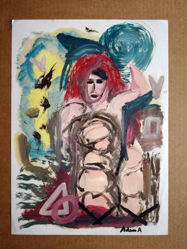 Original Expressionism Pop Culture/Celebrity Drawings by Cinzia Cremonesi Adam A