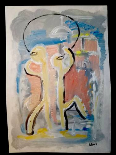 Original Abstract Expressionism Abstract Paintings by Cinzia Cremonesi Adam A