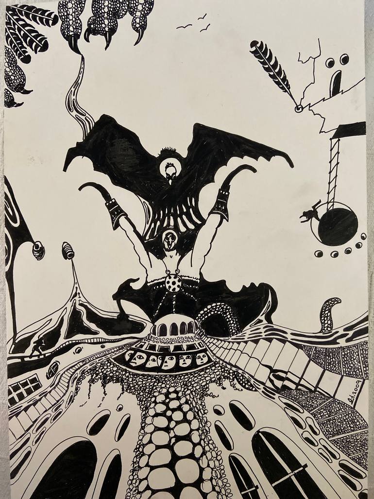 Original Figurative Fantasy Painting by Erol YıLdıRıM