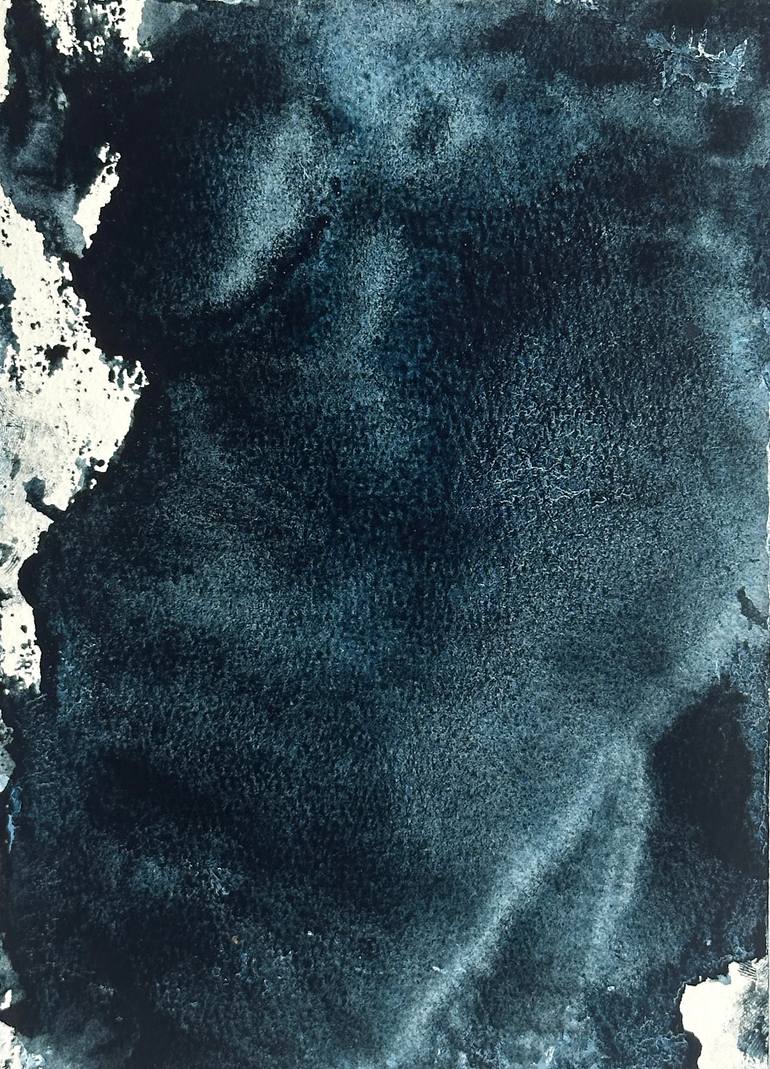 Original Abstract Painting by Sofie Redman | Abstract Expressionism Art on Paper | When the night comes