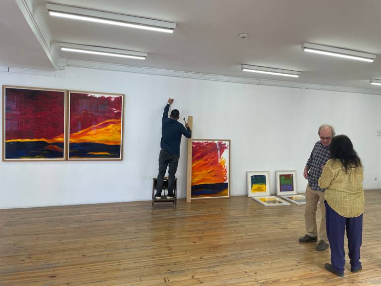 Original Abstract Expressionism Landscape Painting by Kasimir De Dalmau Oriol