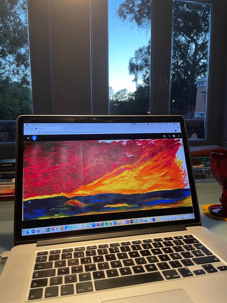 Original Abstract Expressionism Landscape Painting by Kasimir De Dalmau Oriol