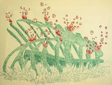 Original Surrealism Botanic Drawing by Dey Irfan Adianto