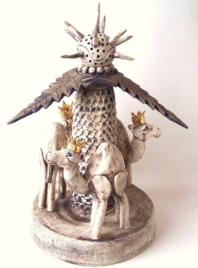 Original Folk Fantasy Sculpture by Lesley Anne Greene