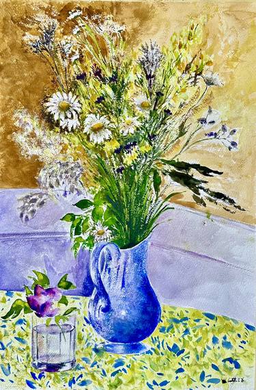 Print of Expressionism Floral Paintings by Vladimir Kezerashvili