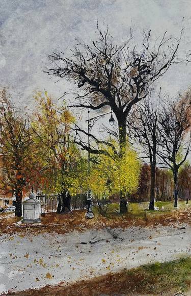 Original Expressionism Landscape Painting by Vladimir Kezerashvili