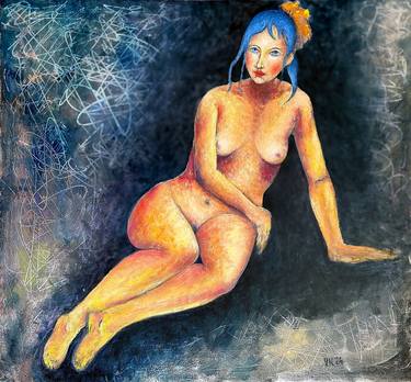 Original Expressionism Nude Paintings by V Kezerashvili