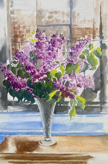 Original Abstract Still Life Painting by V Kezerashvili