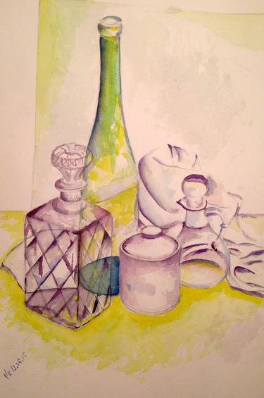 Still life with glass thumb