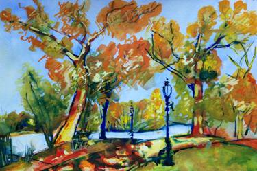 Original Abstract Landscape Paintings by V Kezerashvili