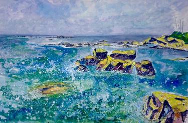 Print of Abstract Seascape Paintings by V Kezerashvili