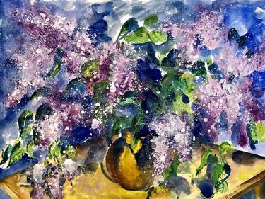 Print of Expressionism Floral Paintings by Vladimir Kezerashvili