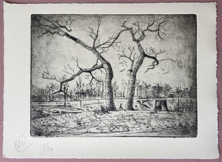 Original Landscape Printmaking by Vladimir Kezerashvili