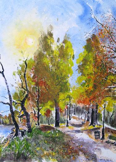 Original Expressionism Landscape Paintings by Vladimir Kezerashvili