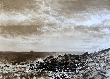 Original Seascape Drawings by Vladimir Kezerashvili