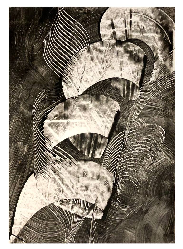 Original Abstract Painting by Andreas Desrochers | Abstract Expressionism Art on Paper | Spirits in the night