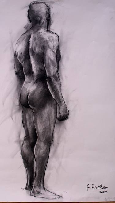 Original Impressionism Nude Drawings by Frank Forster