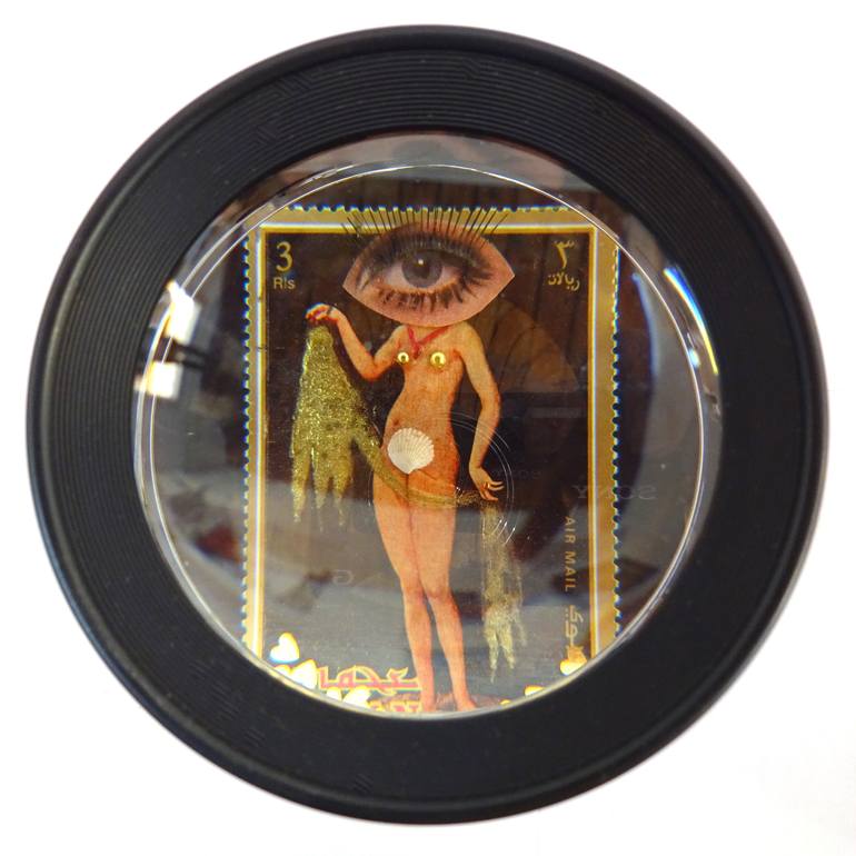 Original Dada Nude Collage by Lilac Madar