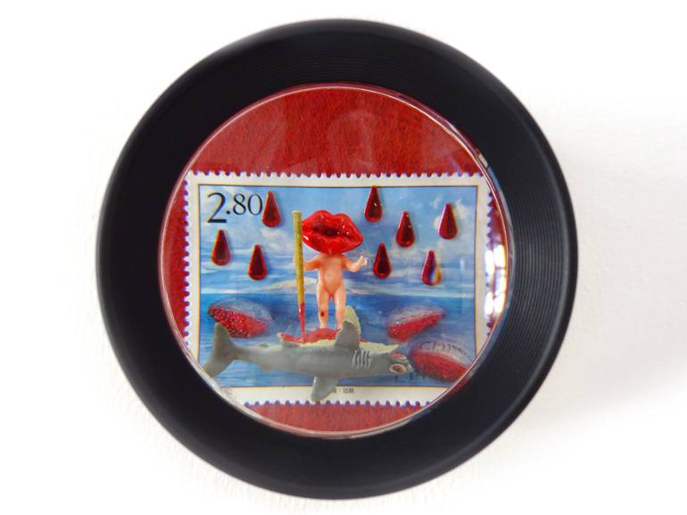 Original Dada Animal Collage by Lilac Madar